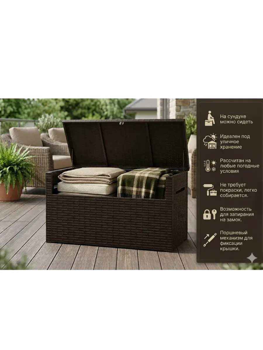 Сундук Ява (Java Box 850L), коричневый