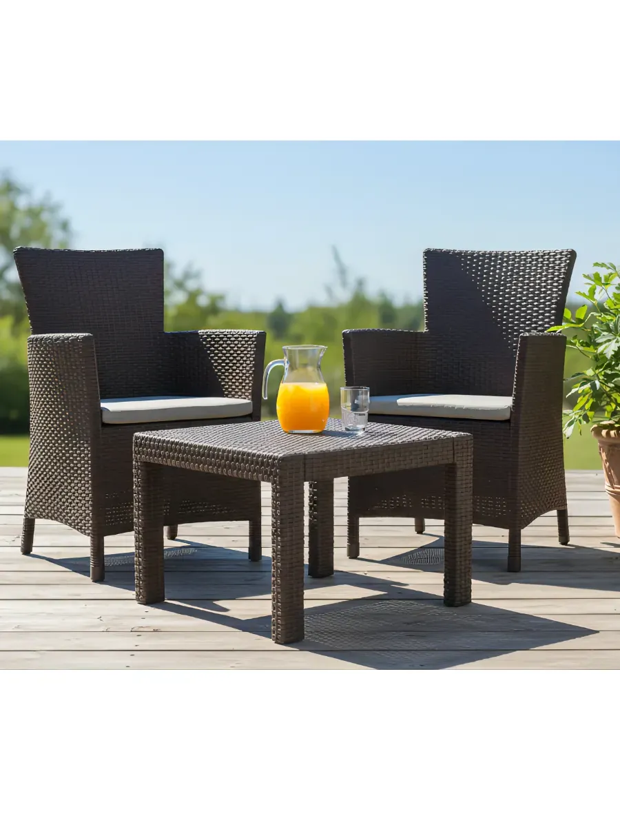 Комплект мебели Розарио балкон (Rosario balcony set) коричневый