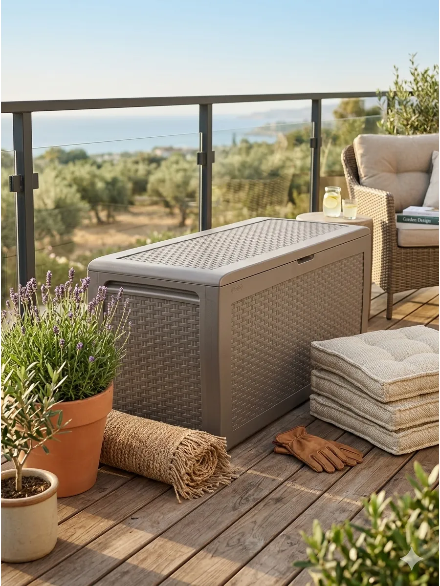 Сундук Самоа (SAMOA RATTAN BOX) 270л, капучино
