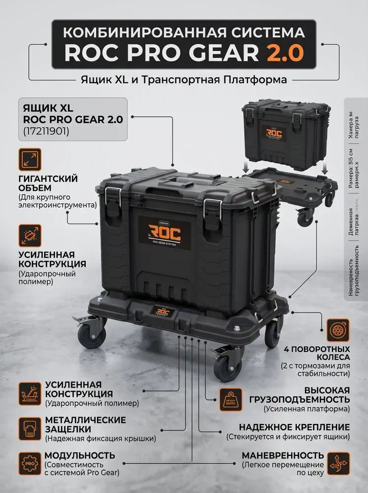 Модульная система KETER ROC PRO GEAR MODEL  17200071