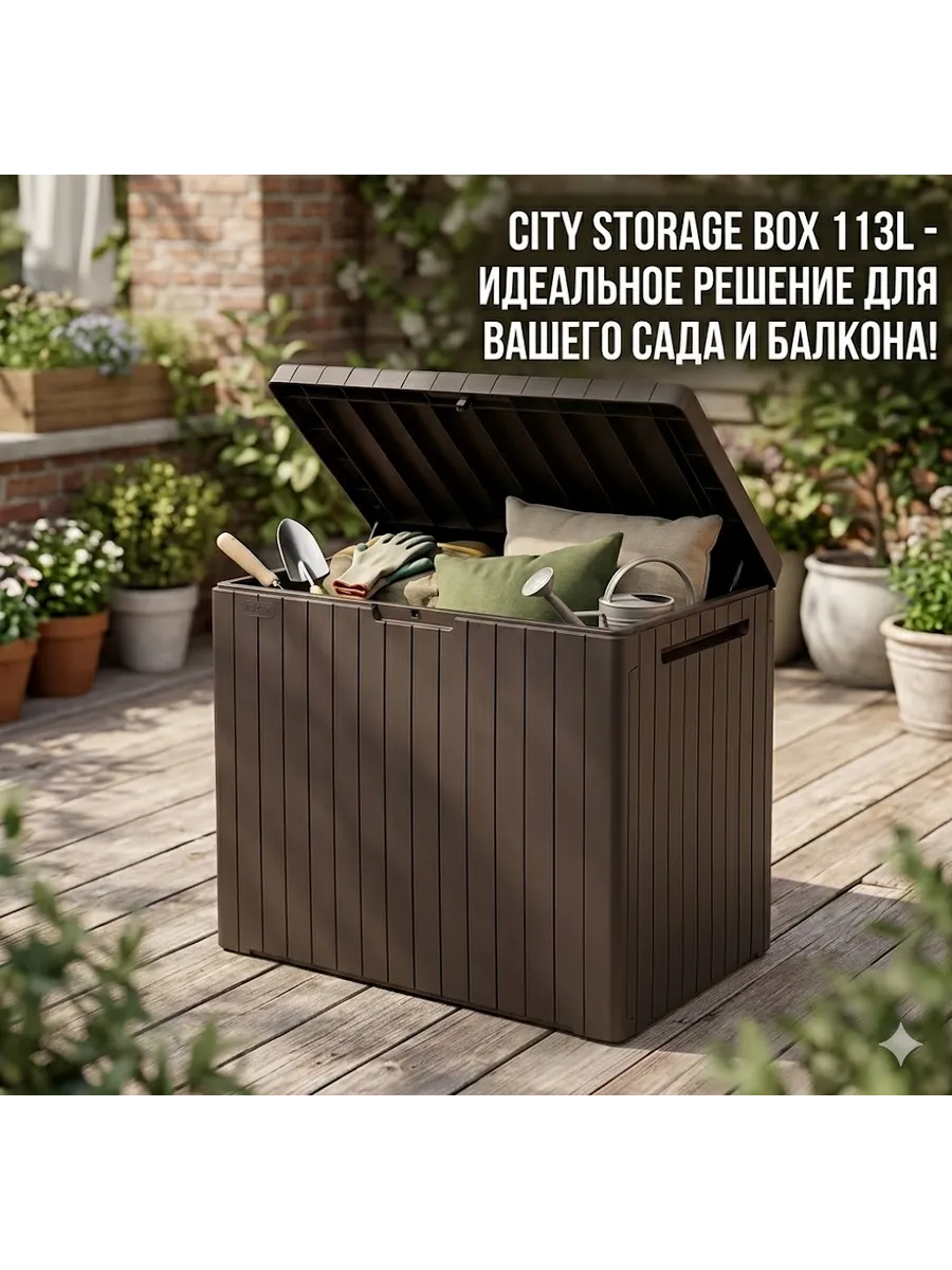 Сундук  CITY BOX 113 л, коричневый