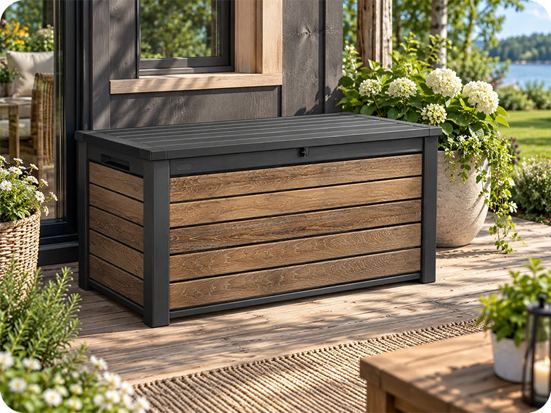 Сундук Keter Deco 630 L Walnut темно-коричневый