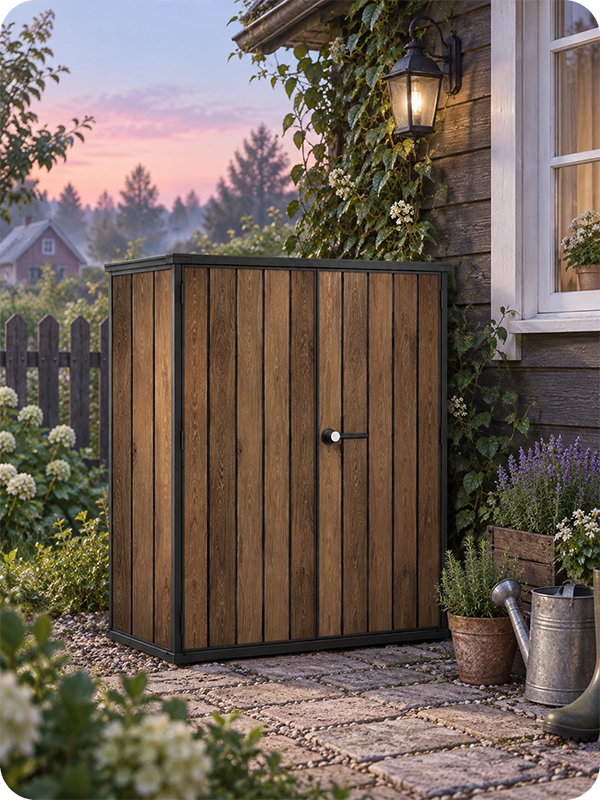 Уличный шкаф Keter Vertical Shed 1400 L темно-коричневый