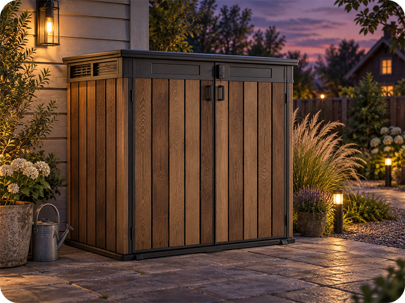 Уличный шкаф Keter Horizontal Shed 2020 L темно-коричневый