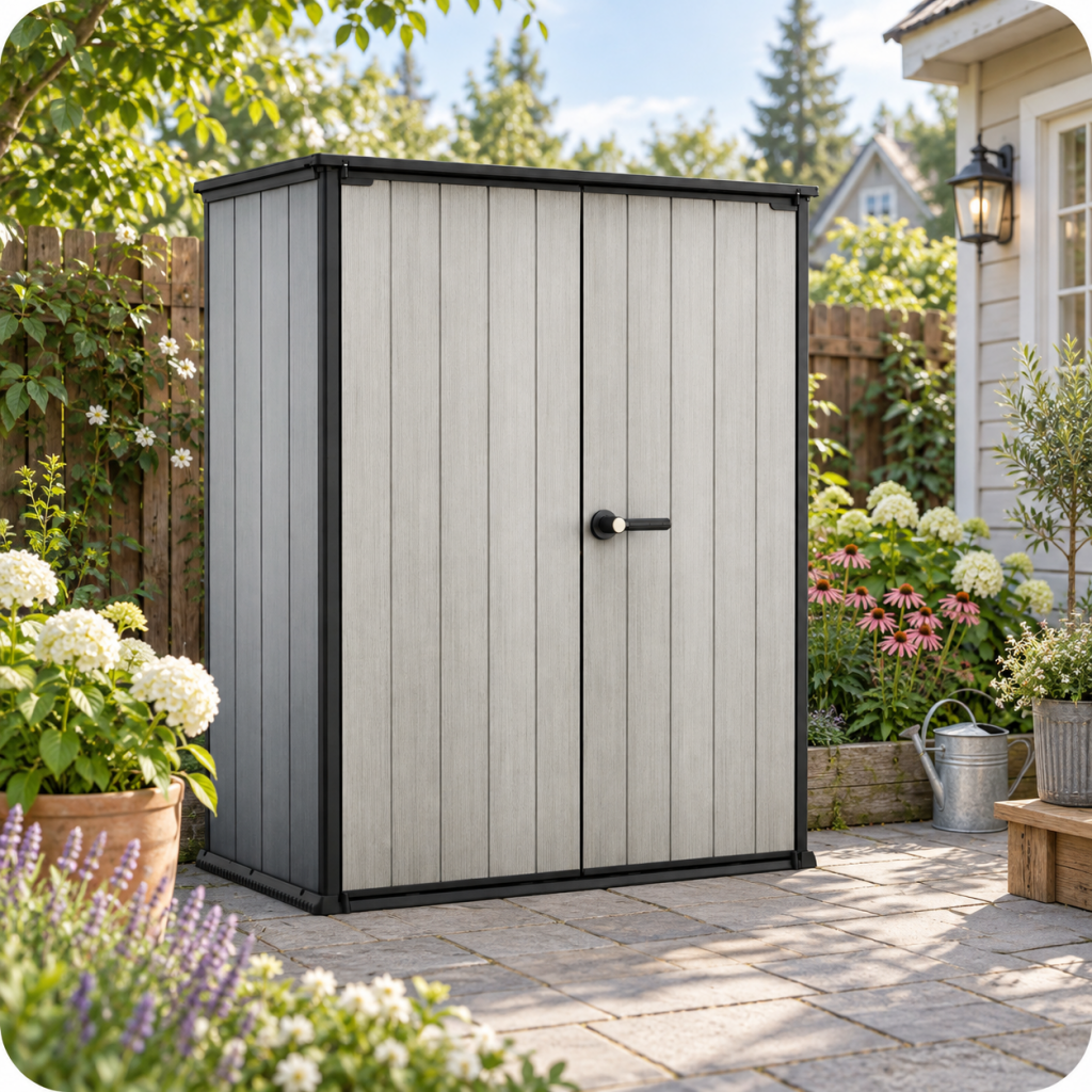 Уличный шкаф Keter High Store 1400 L серый
