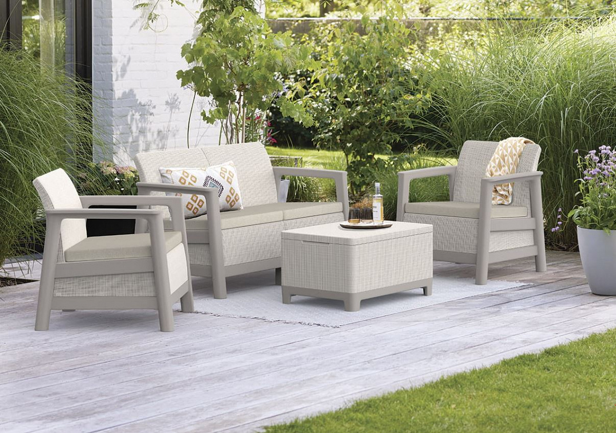 Комплект мебели Сканди (Scandi Linea 2 Seater Set)  светло бежевый