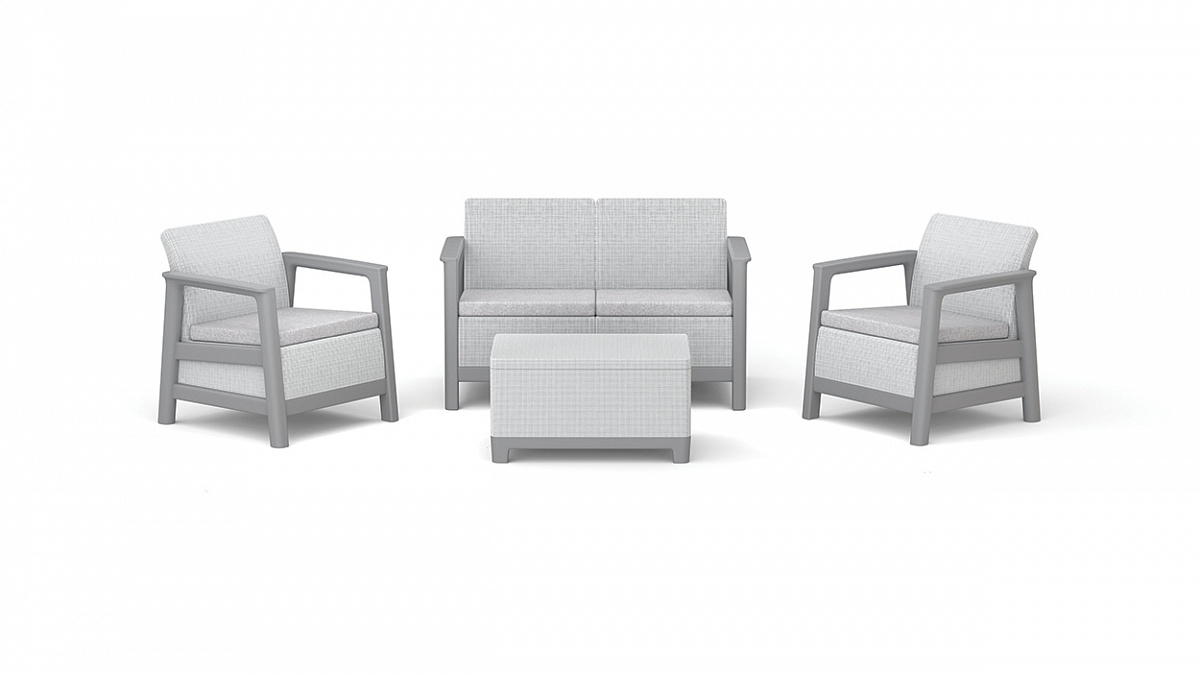 Комплект мебели Сканди (Scandi Linea 2 Seater Set) пепельно-серый