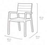 Стул c подлокотниками Гармония (Harmony armchair) белый-капучино