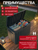 Сундук Кенвуд (Kentwood) 190л, графит