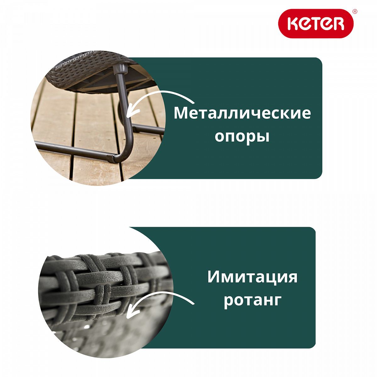 Комплект мебель Рио Патио (Rio Patio set) коричневый