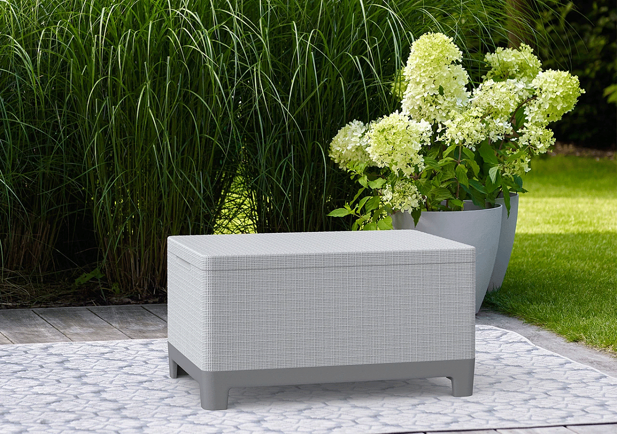 Комплект мебели Сканди Форма (Scandi Forma set with 3 seater sofa and storage box jute table Ash grey & Storm Grey) св.серый