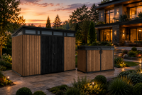 Комплект для хранения: сарай "Pent 11x7" + шкаф "Horizontal Shed" 2020л (коричневый)