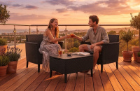 Комплект мебели Салемо балкон (Salemo balcony set) графит