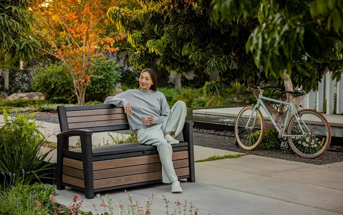 Скамья ДЕКО орех (Deco Garden Bench) 227 л. 