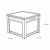Квадратный сундук Cube Rattan 208л коричневый