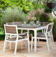 Стул c подлокотниками Гармония (Harmony armchair) белый-капучино