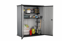 Шкаф уличный High Store 1400 L с 2 полками (серый)