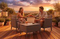 Комплект мебели Салемо балкон (Salemo balcony set) капучино