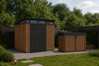 Комплект для хранения: сарай "Pent 9x7" + уличный шкаф "Horizontal Shed" 2020л (коричневый)