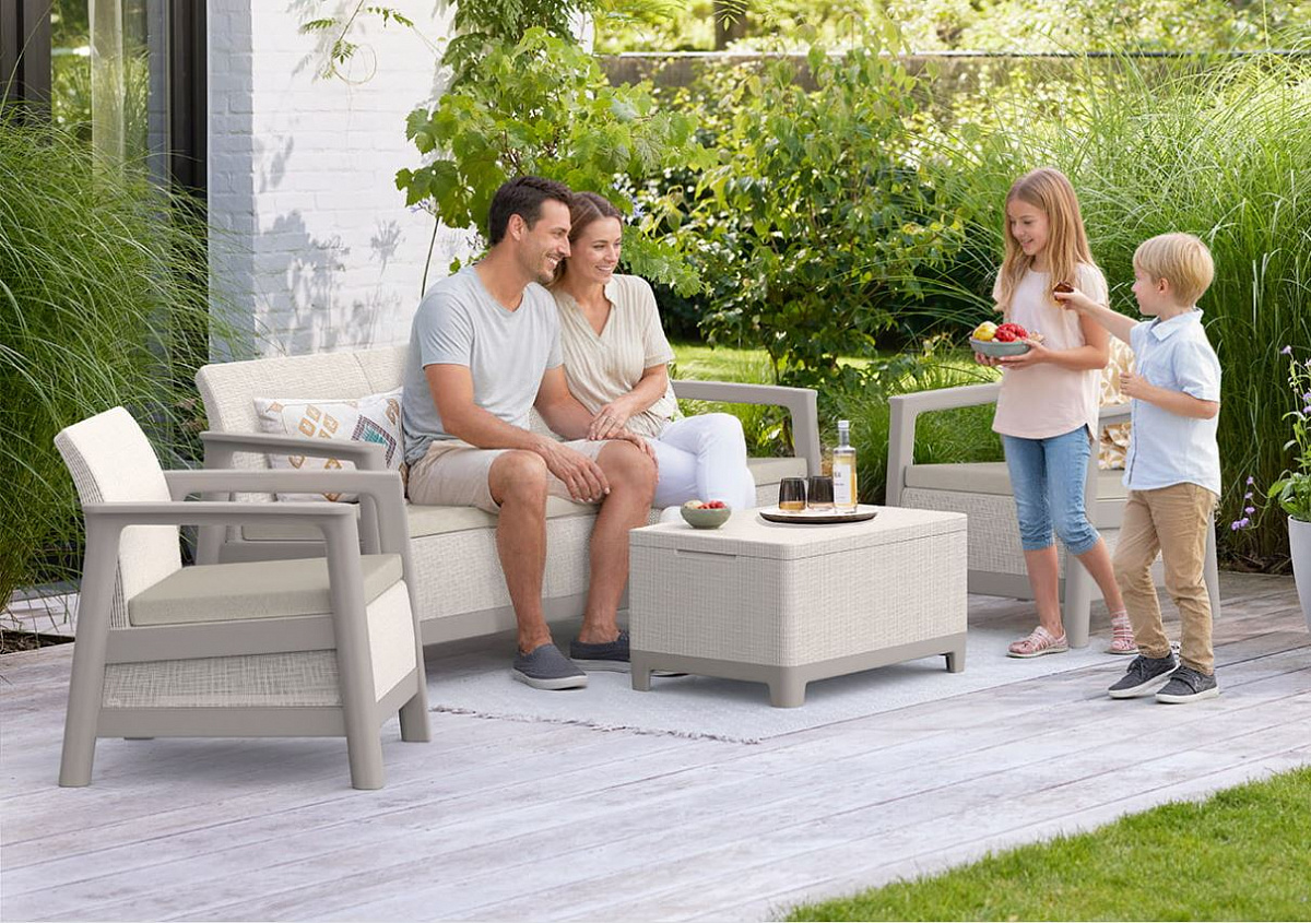 Комплект мебели Сканди (Scandi Linea 2 Seater Set)  светло бежевый