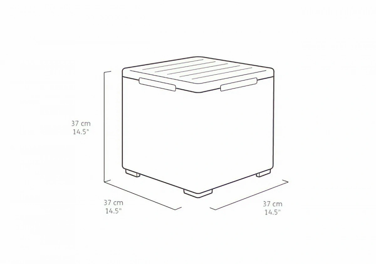 Комплект из двух шезлонгов Атлантик (Atlantic) и стол Виго (Vigo storage box) графит
