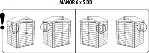 Сарай "Манор 6x5DD" (размеры 175 x 145 см)