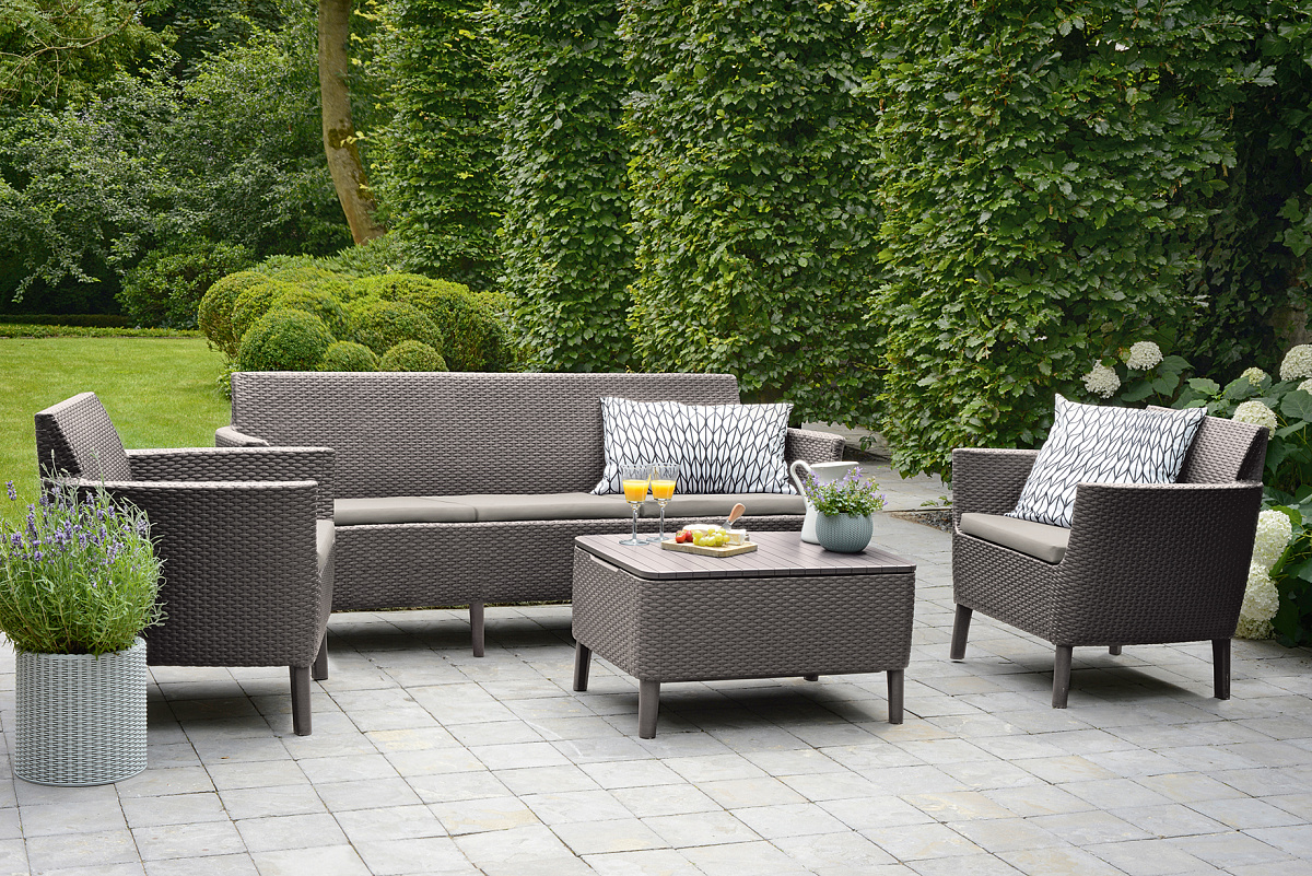 Комплект Салемо трипл сет (Salemo 3 seater set) капучино