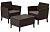Комплект мебели Салемо балкон (Salemo balcony set) коричневый